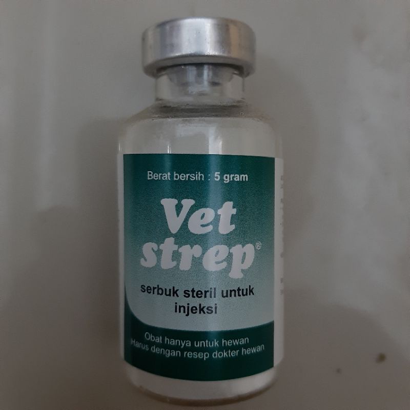 Jual VET Pet STREP Vetstrep Petstrep 5gr Obat Injeksi CRD Korisa Diare
