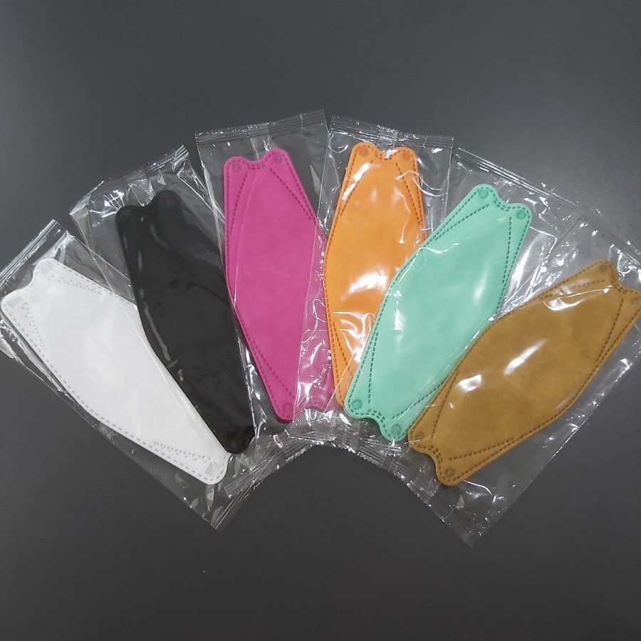 MASKER KF94 SHUMU HIJAB/HEADLOOP 4PLY MODEL EVO RAINBOW - 1 BOX 10 PCS