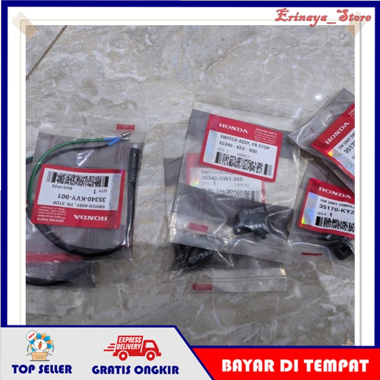 ORIGINAL AHM Swit Switch Rem Stop Kiri Belakang Kabel Honda Vario 110 125 Led Beat Fi Scoopy Spacy K