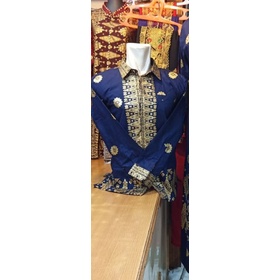 kemeja panjang Ashanty biru navi (baju kondangan)