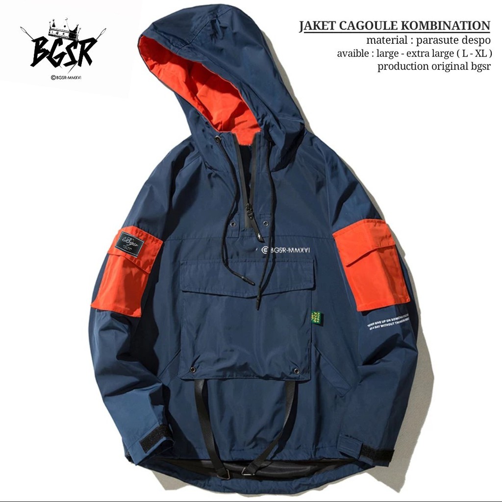 Jaket Cagoule Combi BGSR / Jaket Outdoor Waterproof / Jaket Parasut / Jaket Pria Terbaru