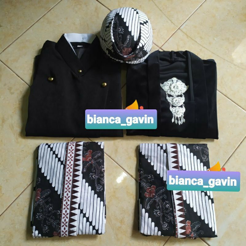 FULL SET BAJU PREWEDDING JAWA/ BAJU COUPLE ADAT JAWA, FREE BROS KEBAYA