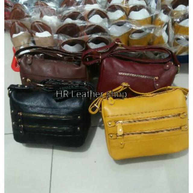 Tas kulit asli Garut Tas wanita Selempang Sukaregang