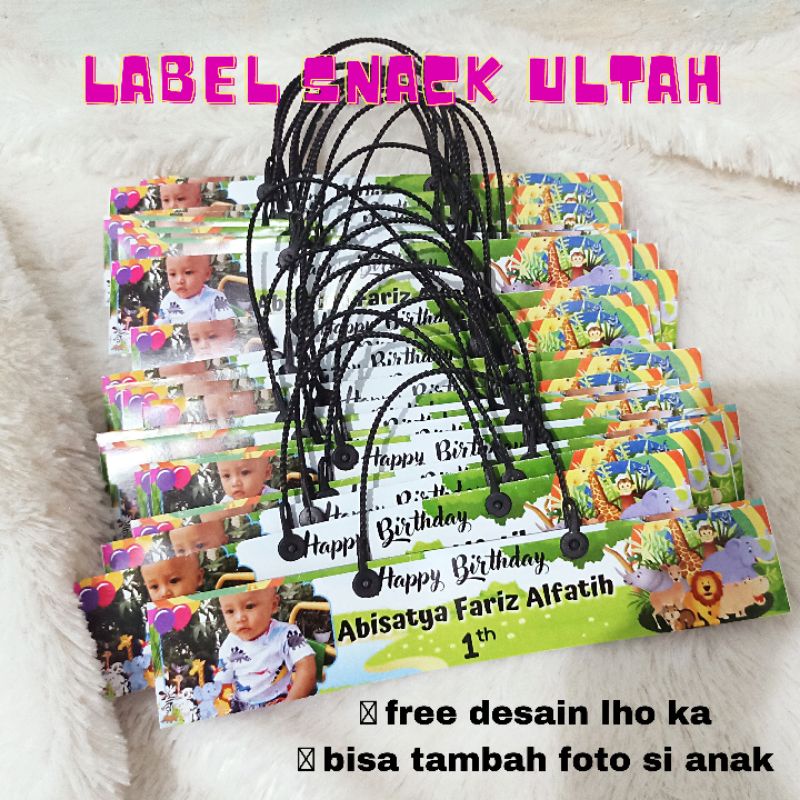 

plastik snack label snack ultah murah