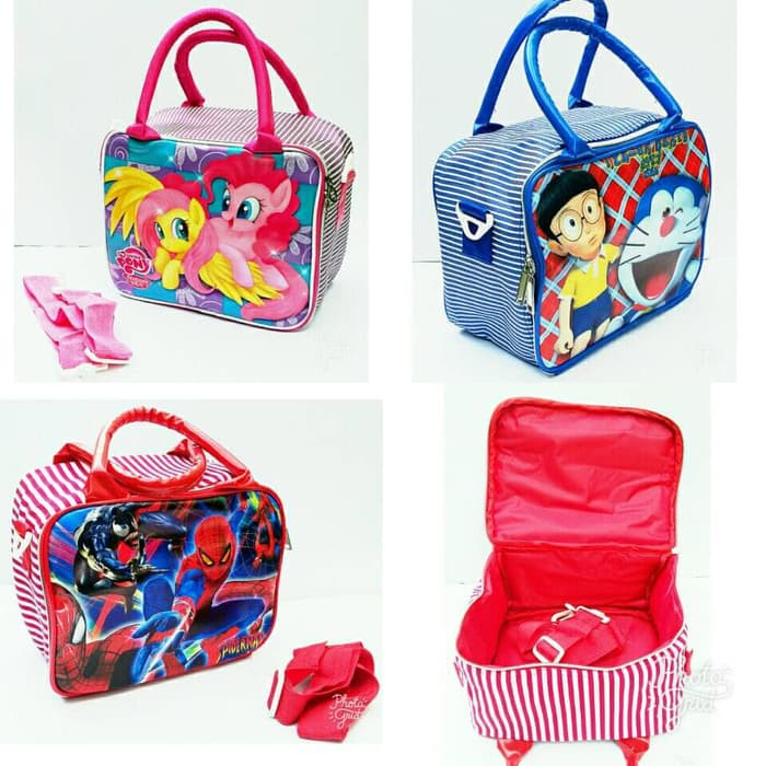MKN92 Tas Koper Kecil Anak Karakter/Tas makan siang karakter - Doraemon