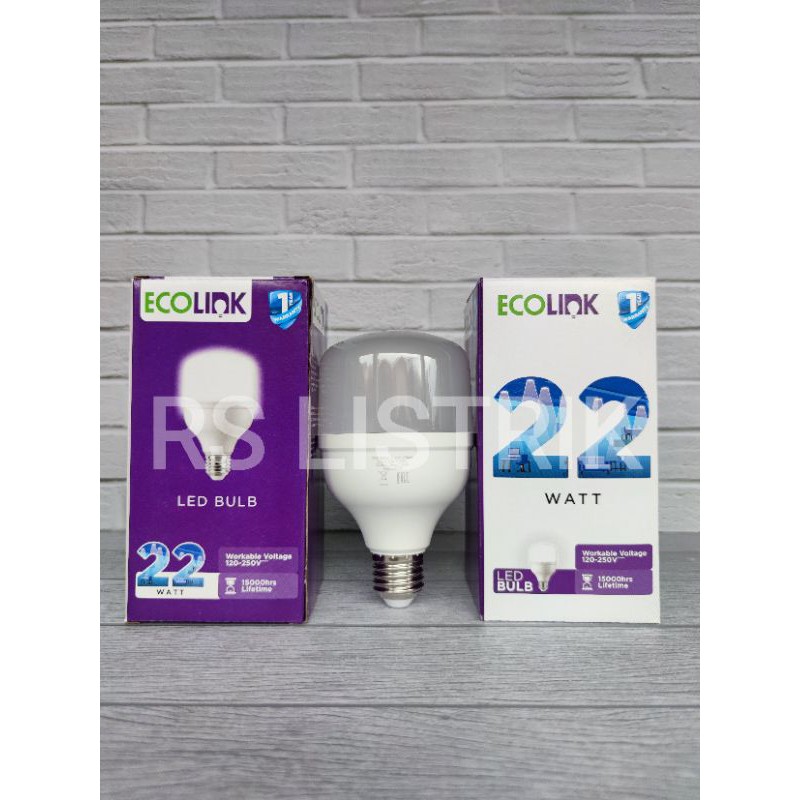 Ecolink Lampu LED Bulb 22 watt 22W CAHAYA PUTIH 6500K