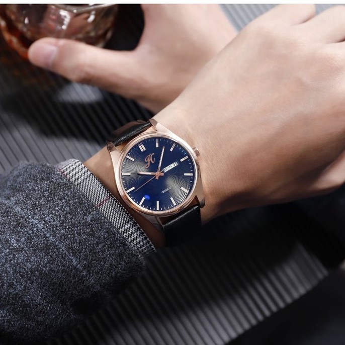 Jam 8197 Jims Honey Ori Jam Tangan Pria Cowok Jam Analog Jam Kulit Murah Trendi Fashion Maskulin