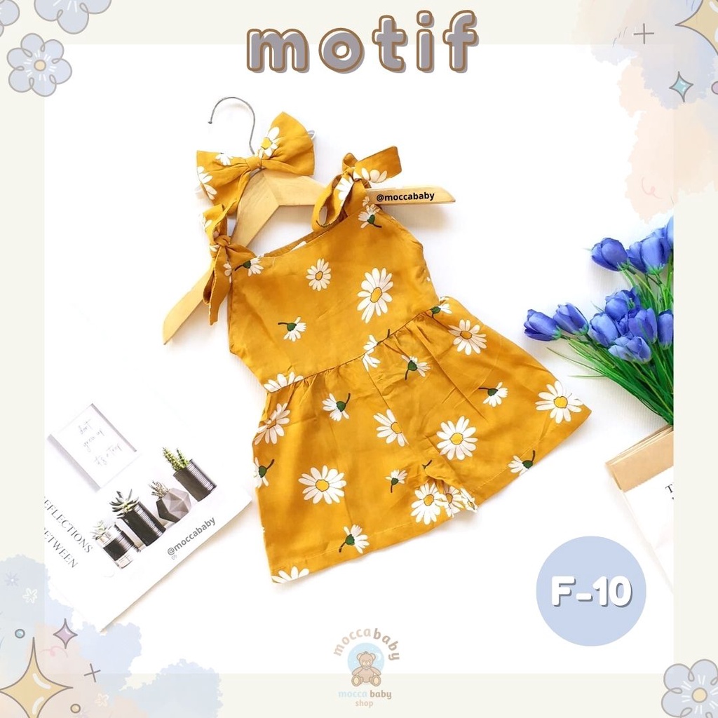 MBSS - BBB JUMPSUIT HANA setelan anak perempuan jumper bayi motif bunga lucu free headband PART 2