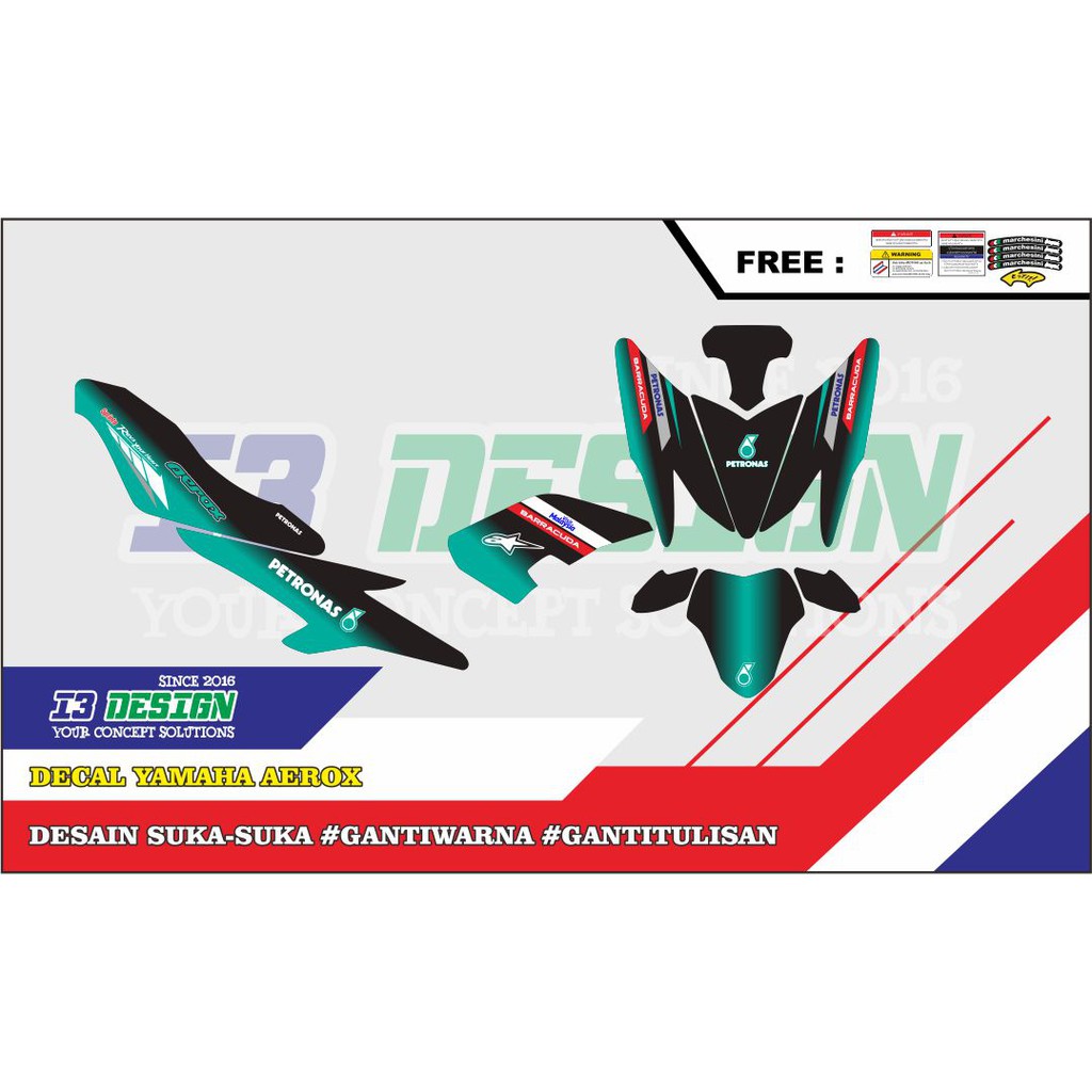 DECAL YAMAHA AEROX PETRONAS