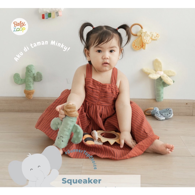 Baby Loop Squeaker Mainan Boneka Bunyi Genggam Baby Motorik - Babyloop Sensory Sensoric Toy Toys Squeaking
