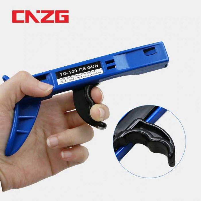 Pistol Alat Pasang Kabel Tis Cable Ties Gun Fastening Tool - Biru