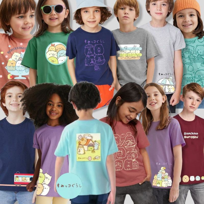 ORIGINAL Ammigoz Amigoz Kids  Sumikko Gurashi Tshirt Unisex / Kaos Boys & Girls / Laki Perempuan Sum