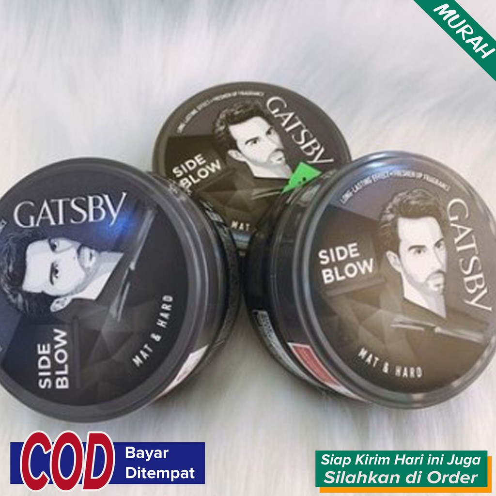 Minyak Rambut Pria Cowok Efek Tebal Matte Tahan Seharian ~ Gatsby Wax Side Blow 75g