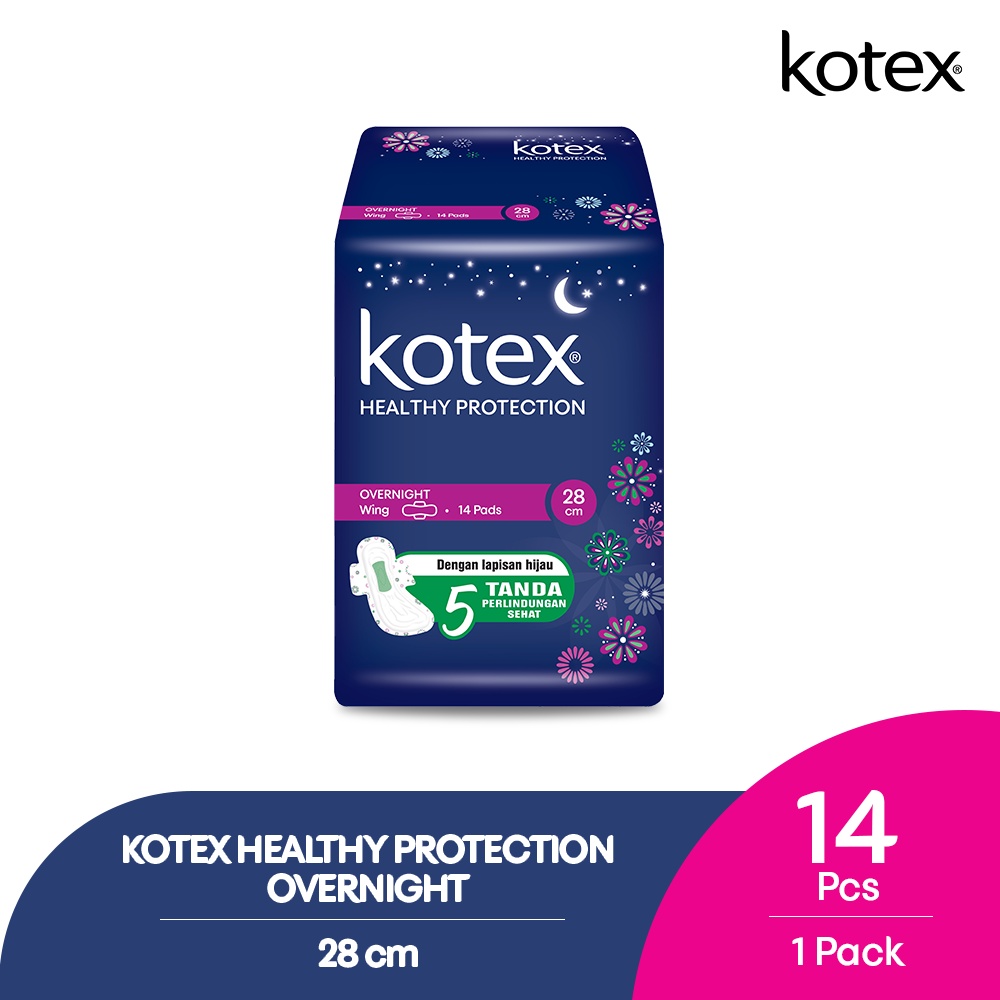 (Original) Kotex Healthy Protection Overnight 28 cm 14s Exp Lama Termurah