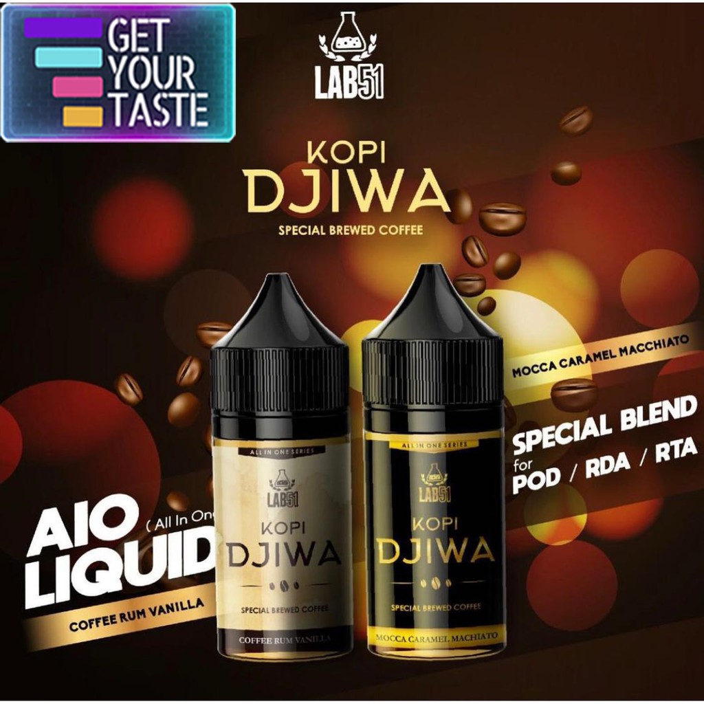 Kopi Djiwa Mocca Caramel Macchiato Pods Friendly 30ML 100% Authentic by Lab51