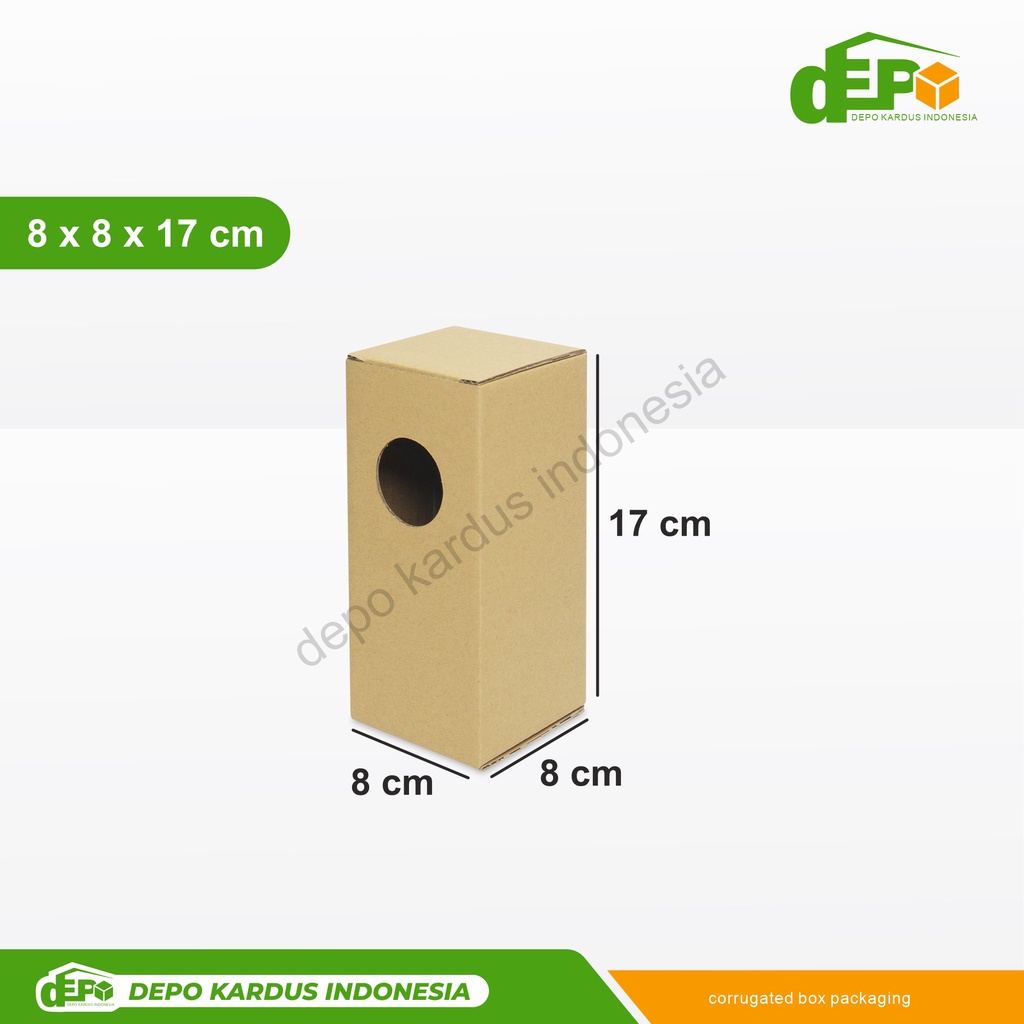 

Box 8x8x17 cm (woelanshop) box/sliplock/karton/kotak/packing/hampers/tumbler/Tinggi17