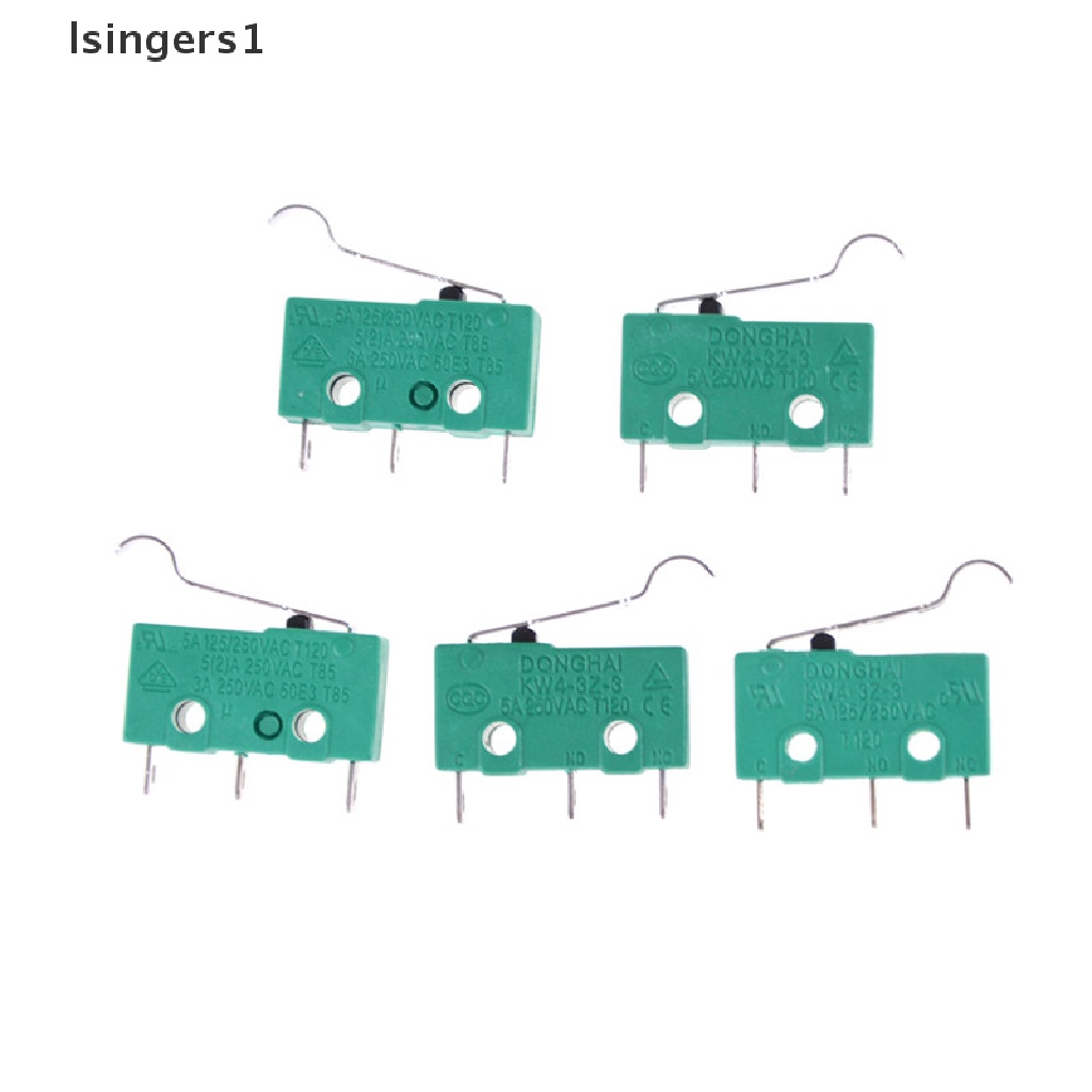 (lsingers1) 5pcs KW4-3Z-3 SPDT NO NC Tuas Engsel Switch Mikro