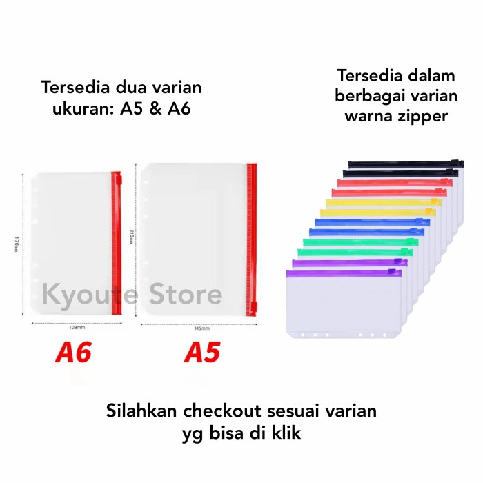 

Murah Binder Ziplock Zipper Bag Serbaguna Tempat Penyimpanan Dokumen File Trendi
