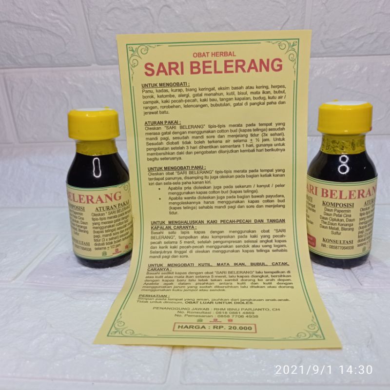 original!!!obat gatal kulit SARI BELERANG asli ampuh