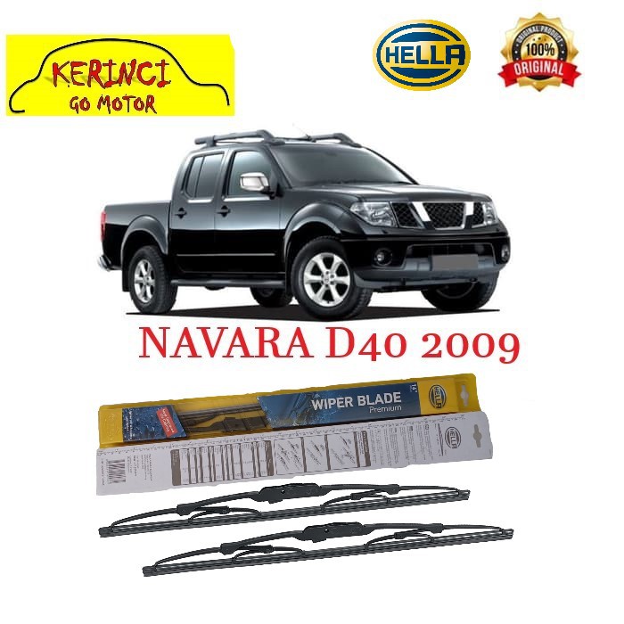 WIPER NISSAN NAVARA D40 2009 HELLA PREMIUM 24&quot; &amp; 19&quot; SEPASANG WIPER