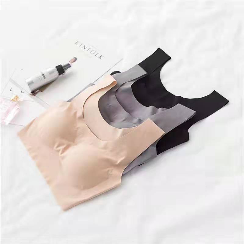 TOP Price  Bra Seamless Bahan Ice Silk Sport Bra Tanpa Kawat Pushup Pakaian Dalam Korea impor BRA01