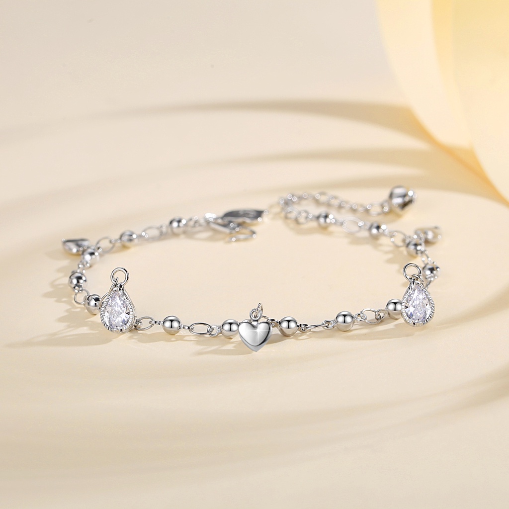 Y568 [COD✔]Gelang Wanita Hati Titanium Anti Karat Gelang Fashion Murah Perempuan Dan Wanita