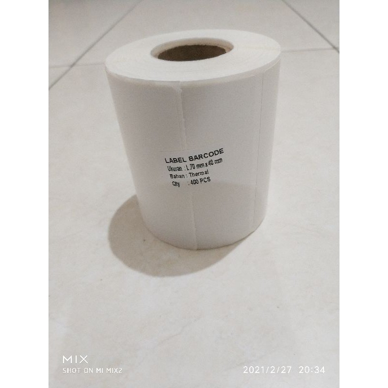 LABEL THERMAL 70X40 ISI 400 PCS, LABEL FARMASI 7X4 THERMAL