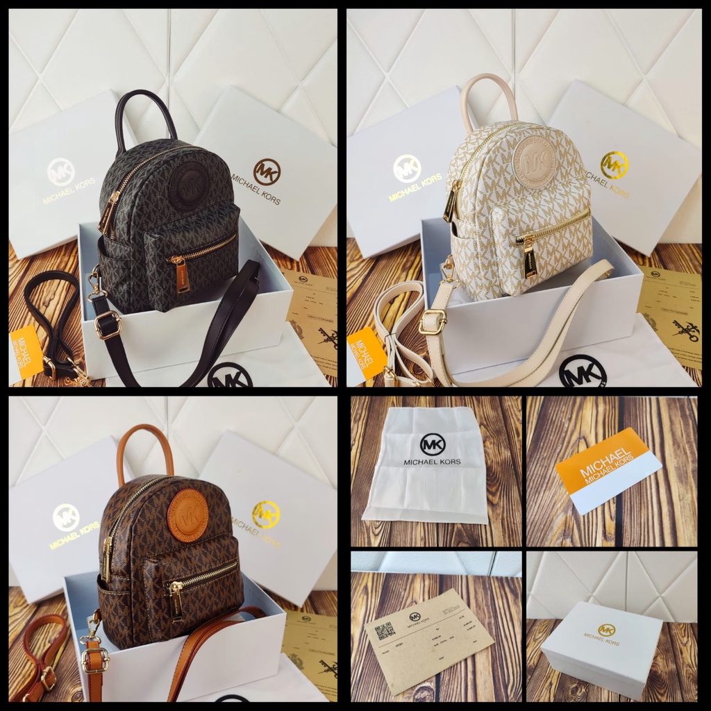 KALENSHOP / RANSEL MK MULTIFUNGSI MINI FASHION IMPORT SUPER PREMIUM FREE BOX/ERTI/BILL/COVERBAG 2539