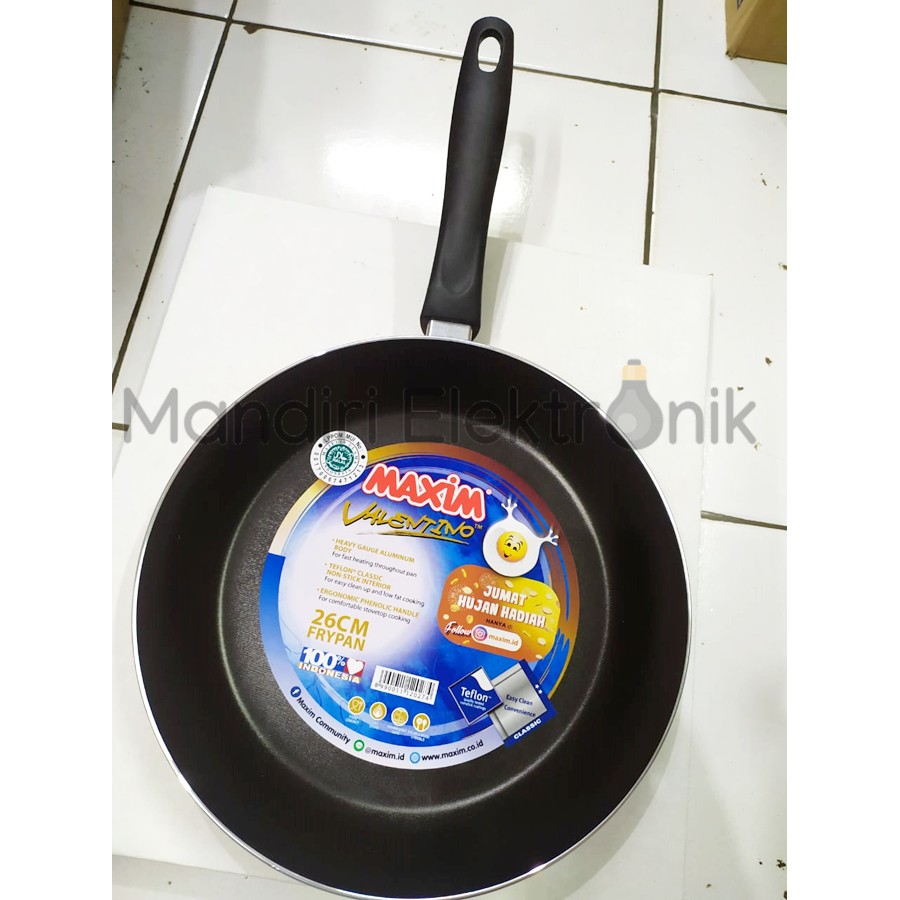 Maxim valentino frypan teflon 26cm /wajan anti lengket