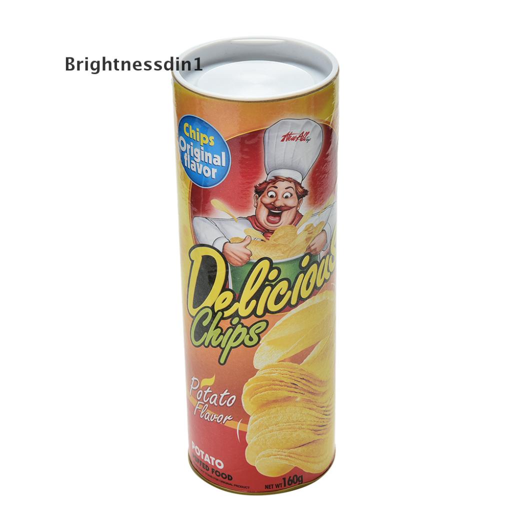 (Brightnessdin1) 1pc Mainan Kaleng Keripik Kentang Isi Ular Melompat Untuk Lelucon