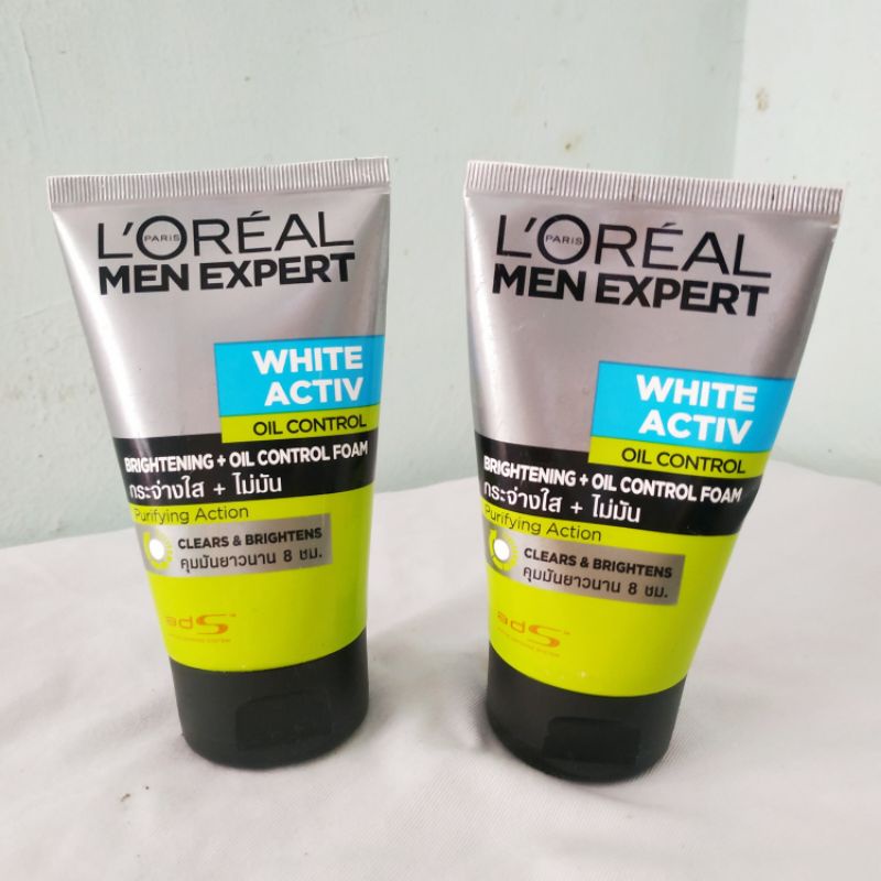 LOREAL MEN EXPERT WHITE ACTIVE BRIGHTENING OIL CONTROL FACIAL FOAM 100ML