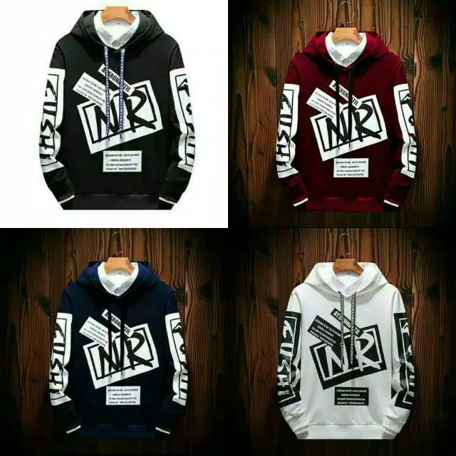 Mokokomo NR Flecee Sweater Hoodie Pria Lengan Panjang Baju Pria Atasan Pria