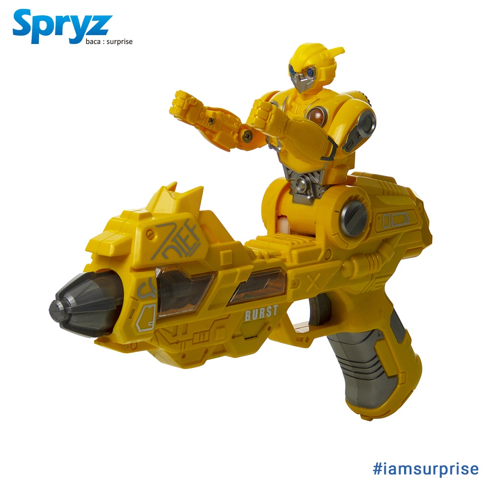 Spryz Revamp Yellow Strike Mainan Pistol Transformer