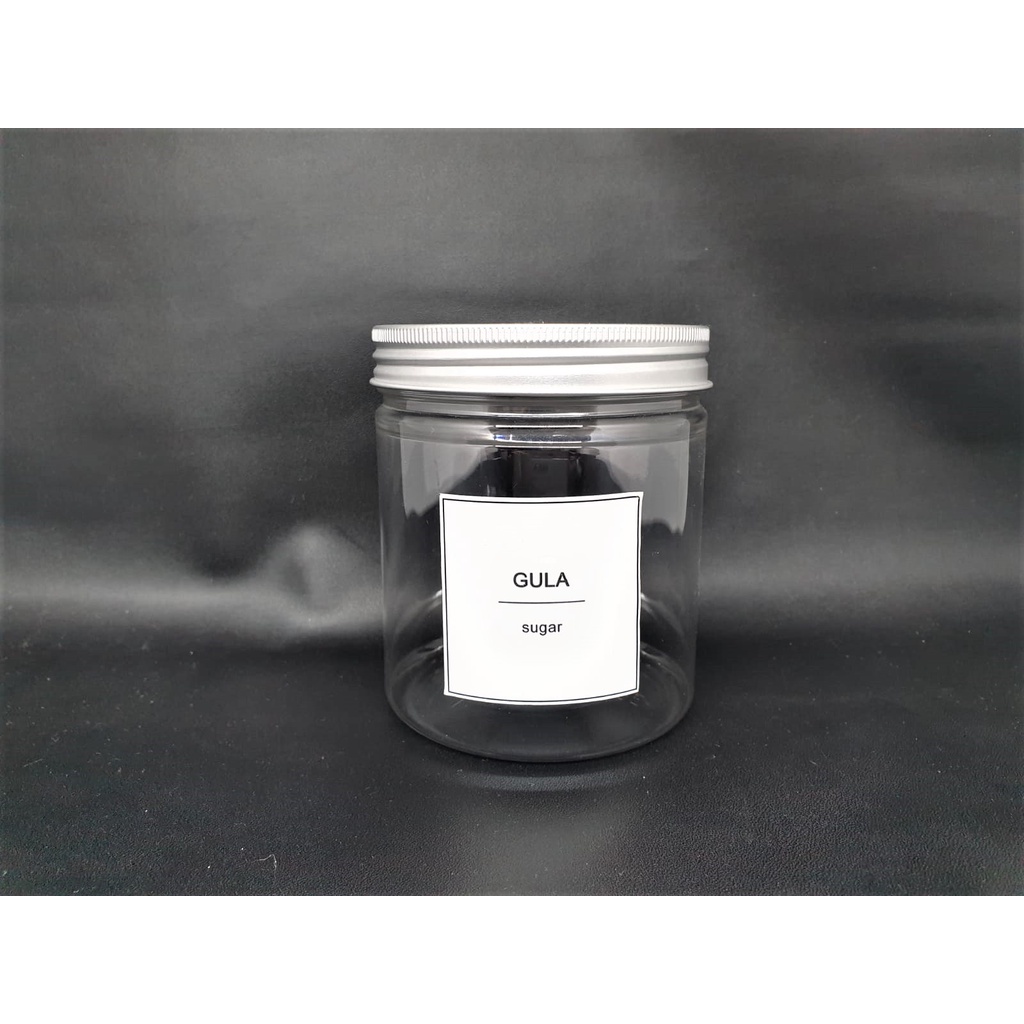 TOPLES BUMBU DAPUR LABEL STICKER / TOPLES PLASTIK TUTUP ALUMINIUM / WADAH BUMBU DAPUR AESTHETIC