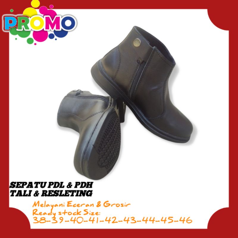 Terlaris !!! Sepatu Pdh Security / Satpam /Pdh Tni-Polri Kualitas Terbaik Asli Kulit