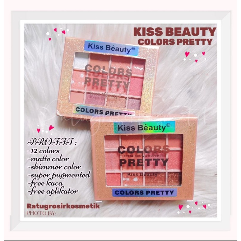 PROMO!!!EYESHADOW &amp; BLUSHER COLORS PRETTY KISS BEAUTY NO.87117