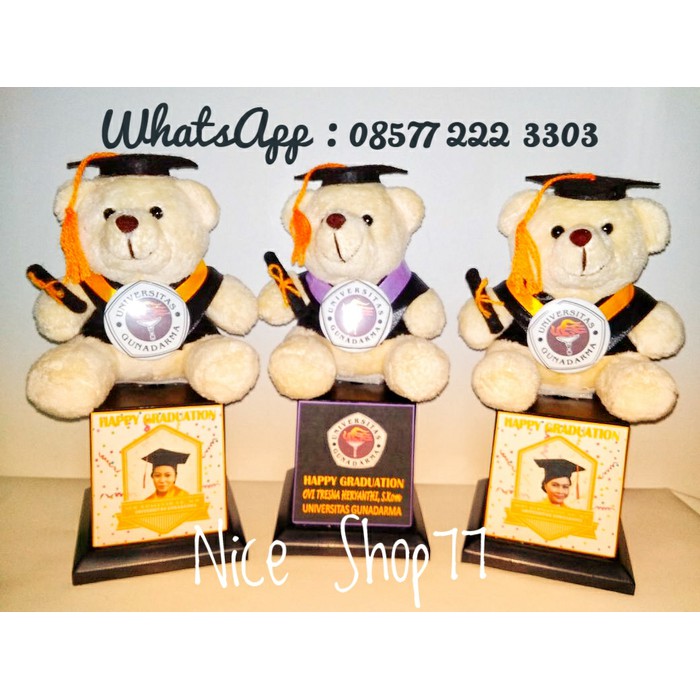 barokah piala boneka wisuda mika pilbon boneka piala