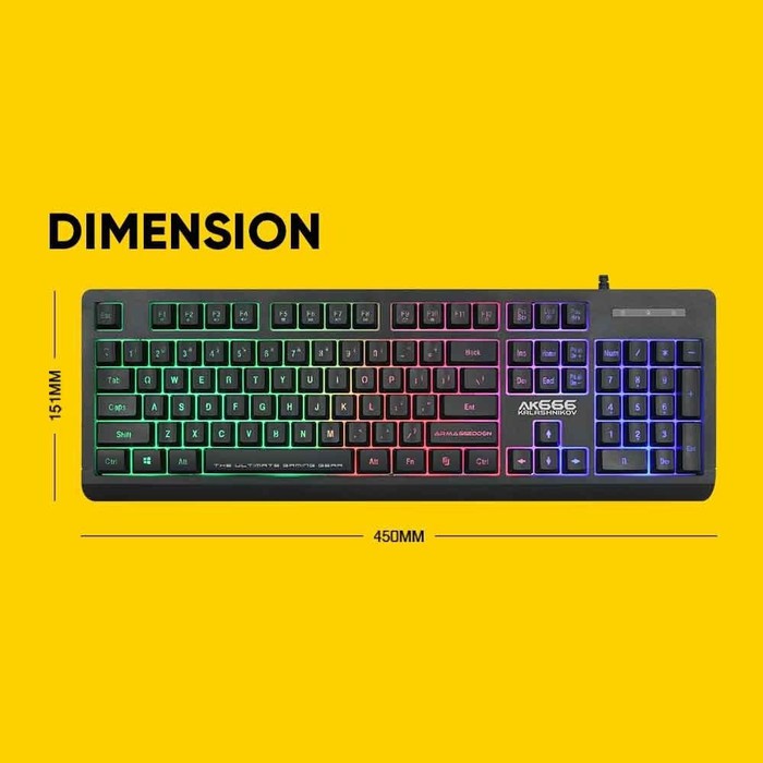 Armaggeddon AK666-AK666X Membran Gaming Keyboard Combo Alcatroz Asic 9