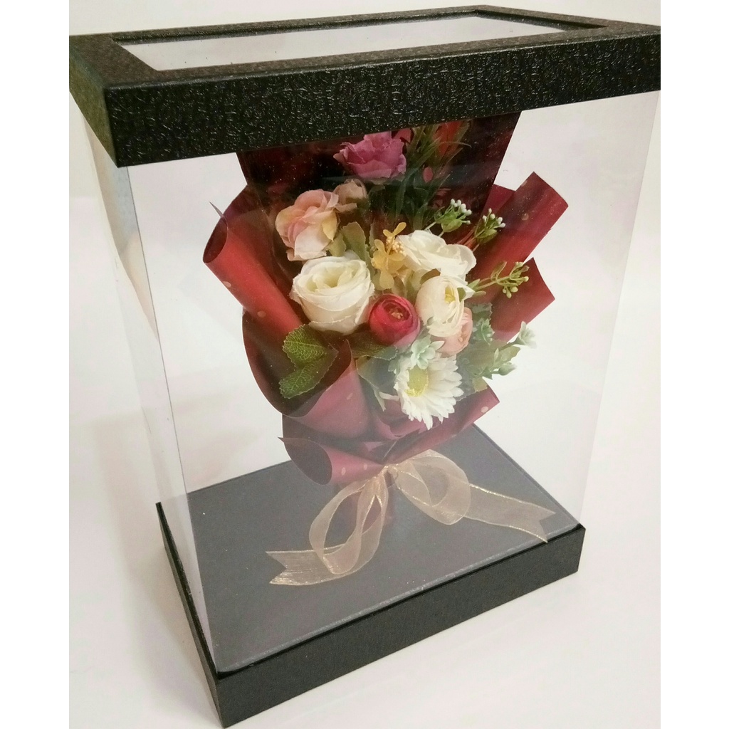 Box Mika Transparan Buket Bunga / Box Mika Souvenir /Box Mika Bunga Buket / Box Mika Flower Bouquet