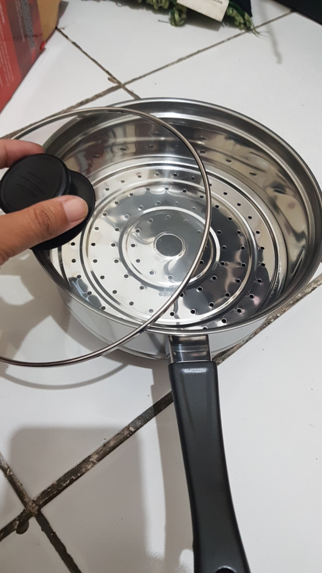 Panci Kukus Murah Multifungsi 20cm Steamer Panci Susu Milk Pot Dengan Saringan