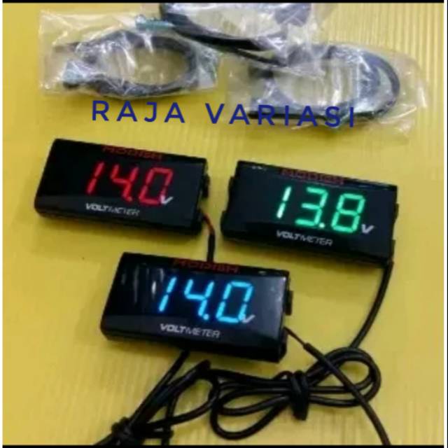 Voltmeter aki motor volt meter pengukur suhu motor