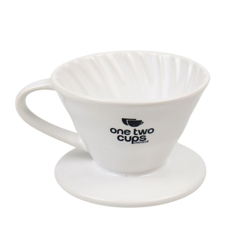 V60 Dripper 01 02 Ceramic - Dripper Kopi V60 Keramik Ukuran Besar 1-4CUPS