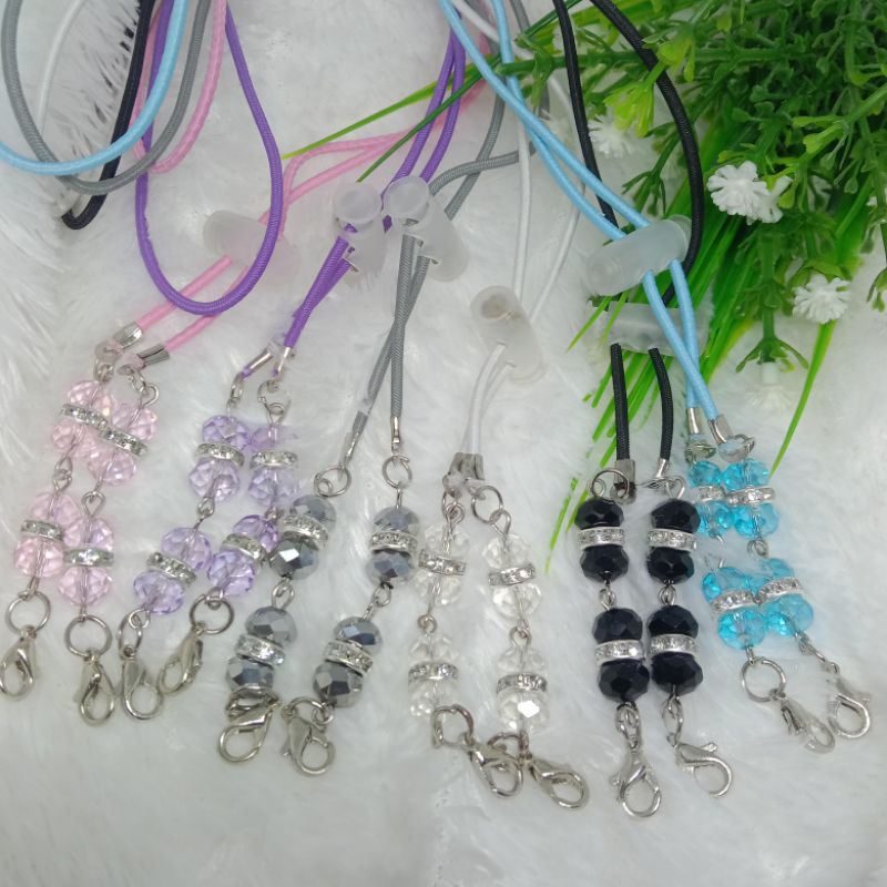 Strap masker Hijab 2in1 crystal