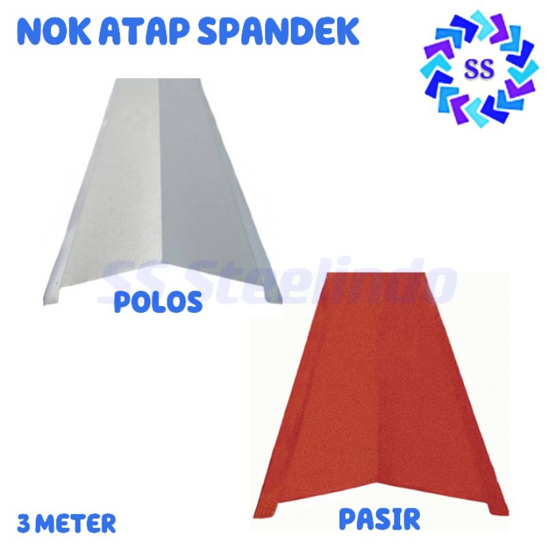 NOK-KARPUS-WUWUNGAN ATAP BAJA RINGAN SPANDEX-SPANDEK PANJANG 3 METER LEBAR 30CM (POLOS DAN PASIR)