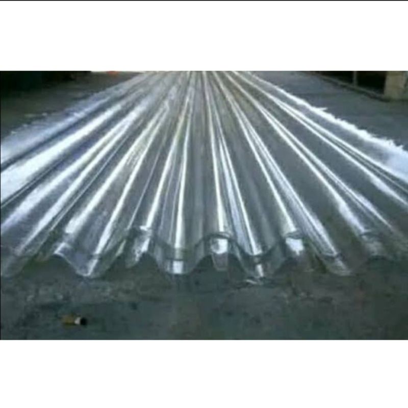 EXPEDISI fiber/atap PVC gelombang transparan uk 1,5m/1,8m/2,1m/2,4m/3m