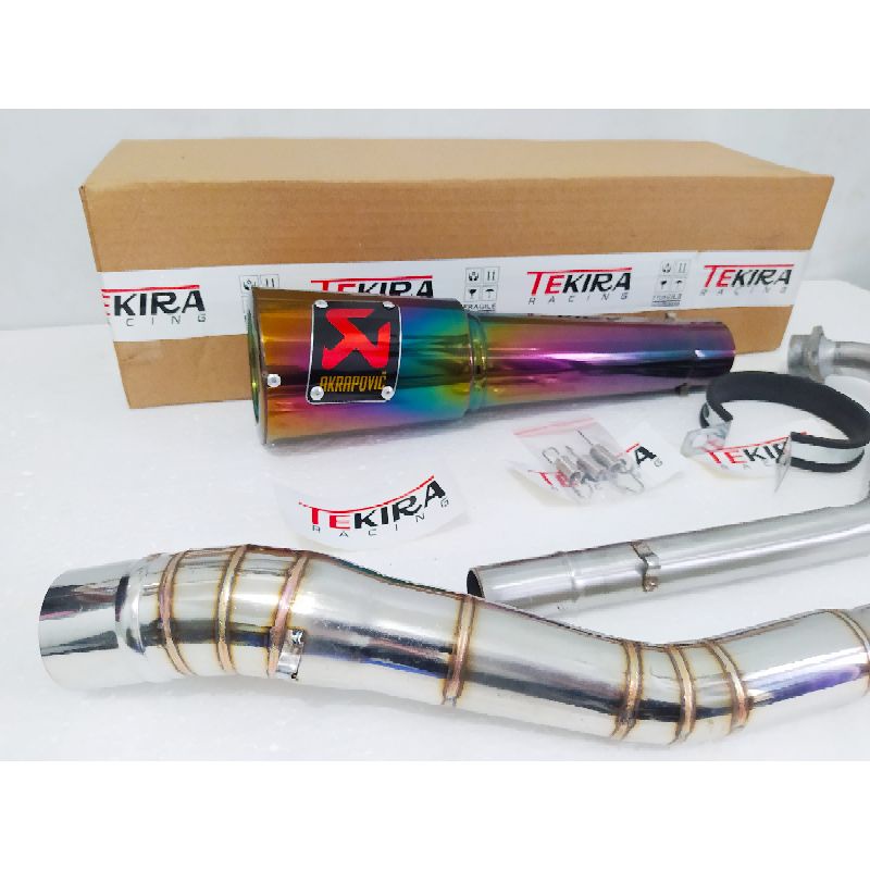 Knalpot Racing Akrapovic Gp M1 Pelangi Mx Old Mx New 135 King LC 135 Y15ZR Exciter 150 Sniper 150 Mx