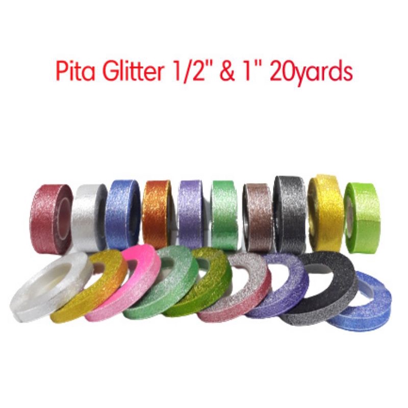 

Pita Glitter Metalik 1/2" - 1" 20 yards