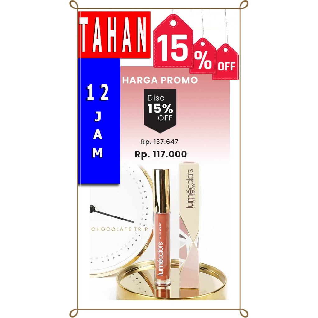 KECANTIKAN I LIPMATTE LIPSTIK MATTE LIPCREAM Lumécolors Velvet Lipcoat Chocolate Trip MUI BPOM HALAL