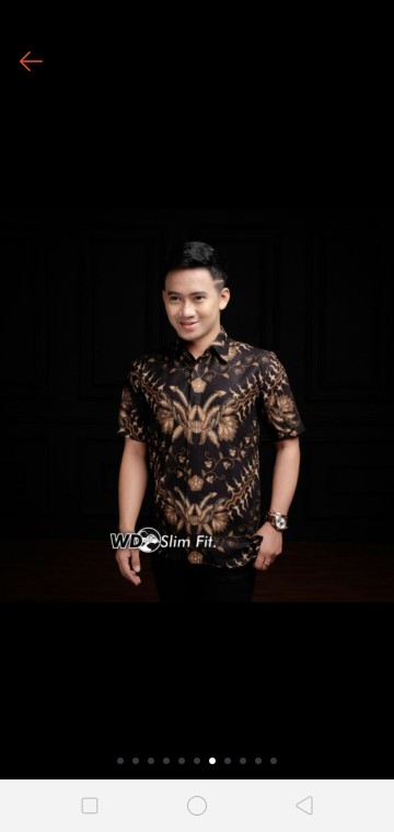 Bswart Batik Hrb026 Kenongo Hem Pendek Padi Pekalongan M L Xl Batik Pria Murah Modern Grosir Batik