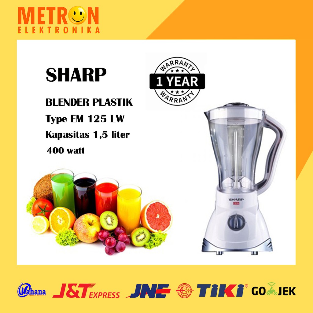 SHARP EM 125 LW - BLENDER PLASTIK 1,5 LITER / EM125LW